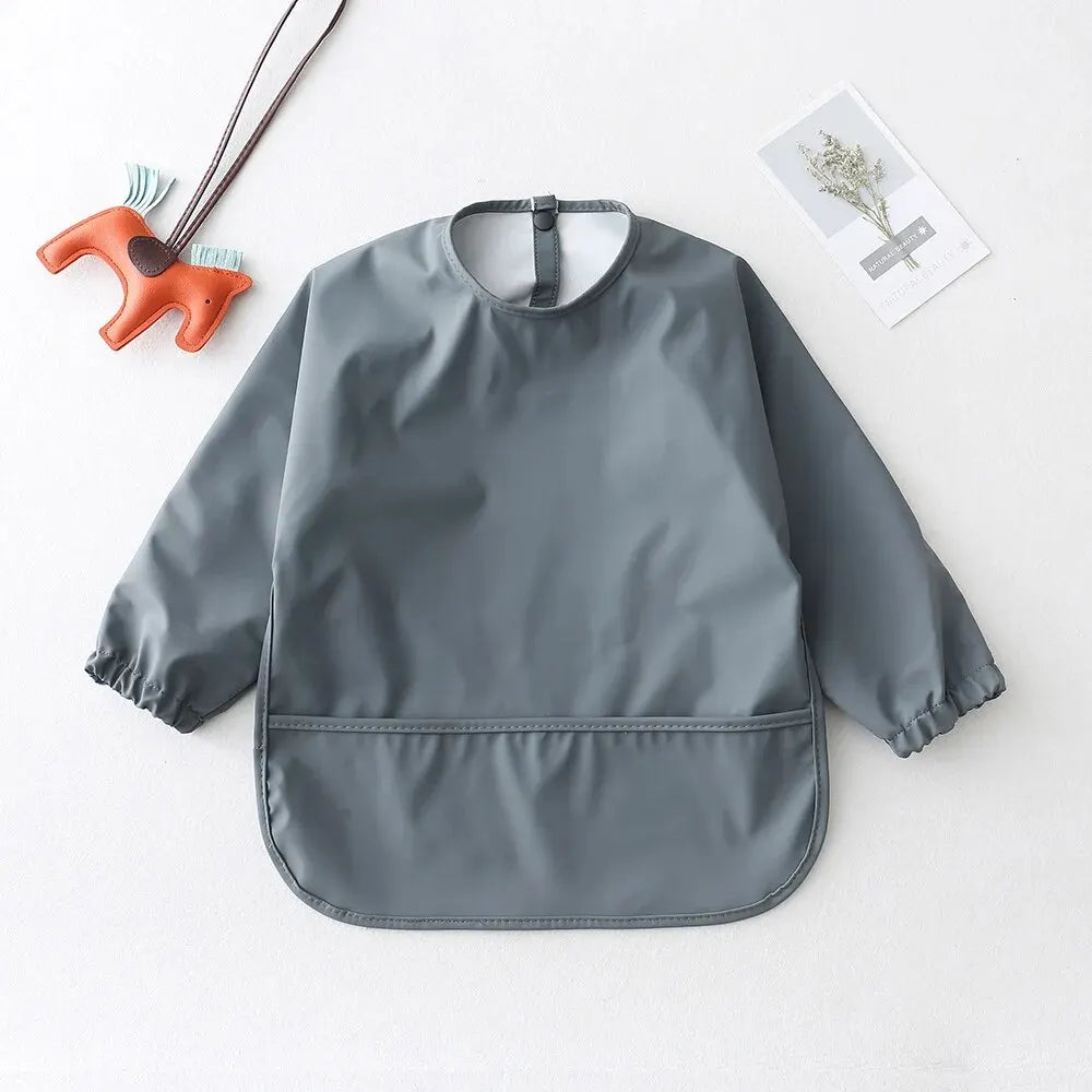 Long Sleeve Baby Feeding Bib – Waterproof Apron for Infants & Toddlers