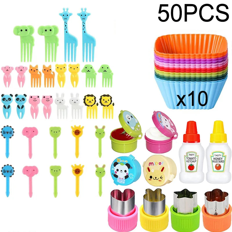 Kids Bento Food Picks Set – Cute Animal Forks & Lunch Accessories