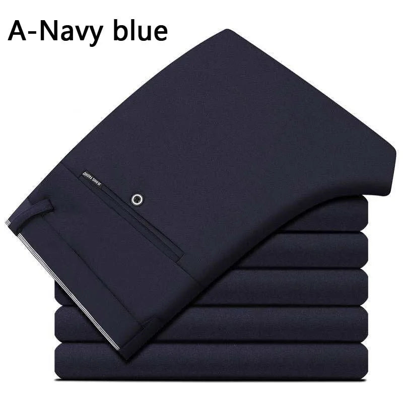 Men's Business Casual Straight-Leg Dress Pants