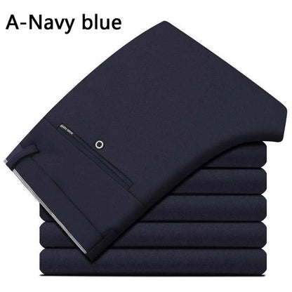 Men's Business Casual Straight-Leg Dress Pants