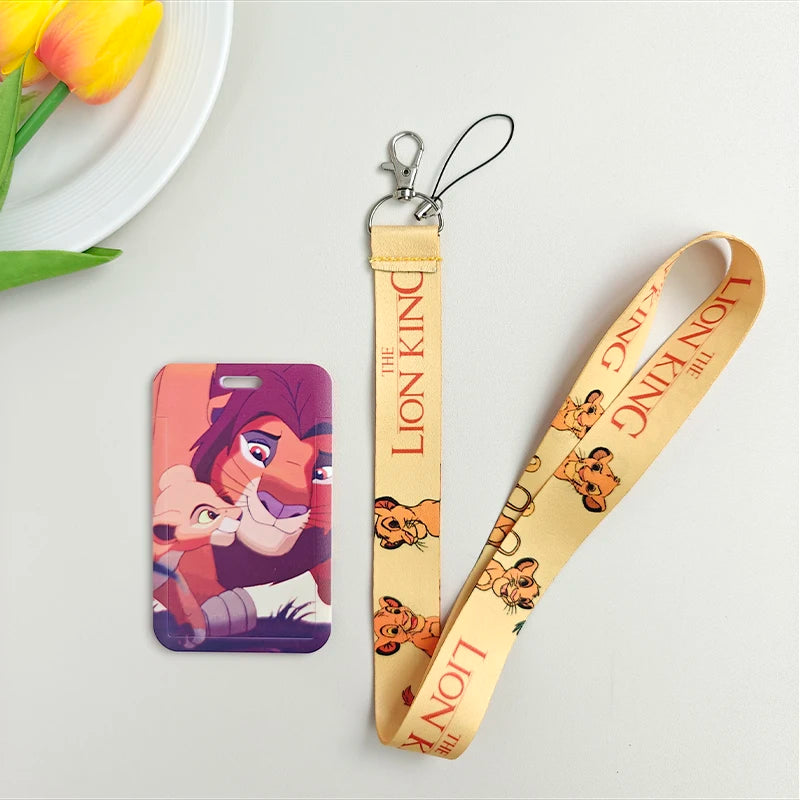 Anime Cartoon Lanyard with ID Card Holder & Keychain Strap