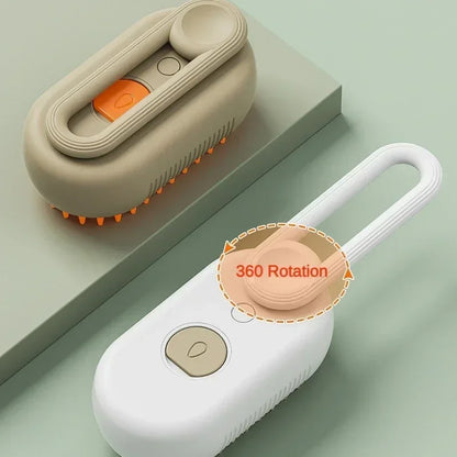 3-in-1 Pet Steam Brush – Spray, Massage & Hair Removal Comb