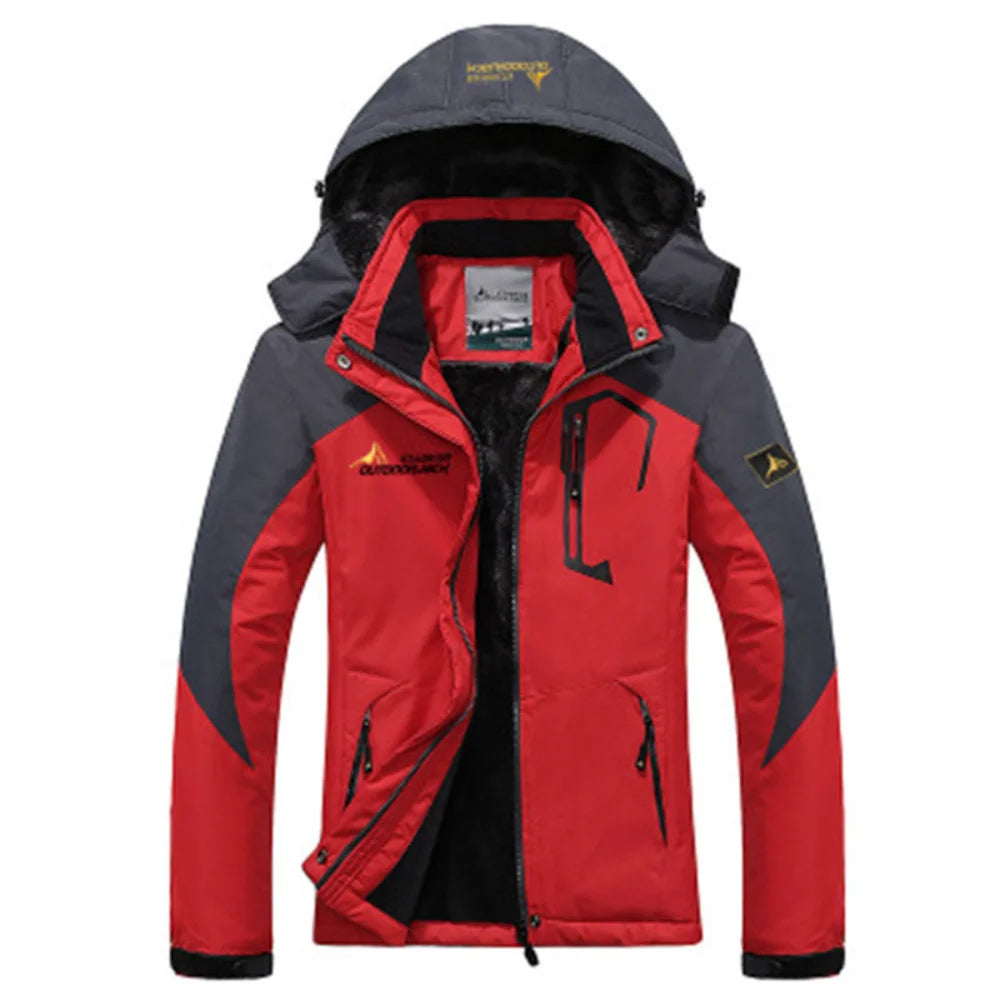 Men's Winter Parka Jacket – Thick Fleece Hooded Windproof Coat