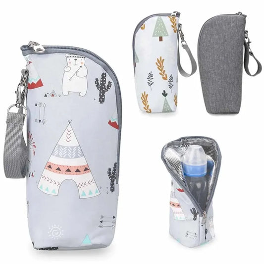 Portable Baby Bottle Warmer Bag – Insulated Stroller Hanging Pouch