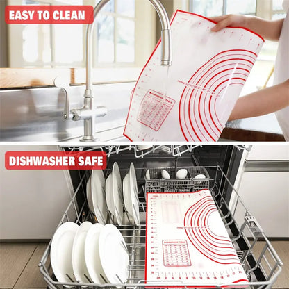 Silicone Pastry Mat – Non-Stick Baking Mat with Measurements