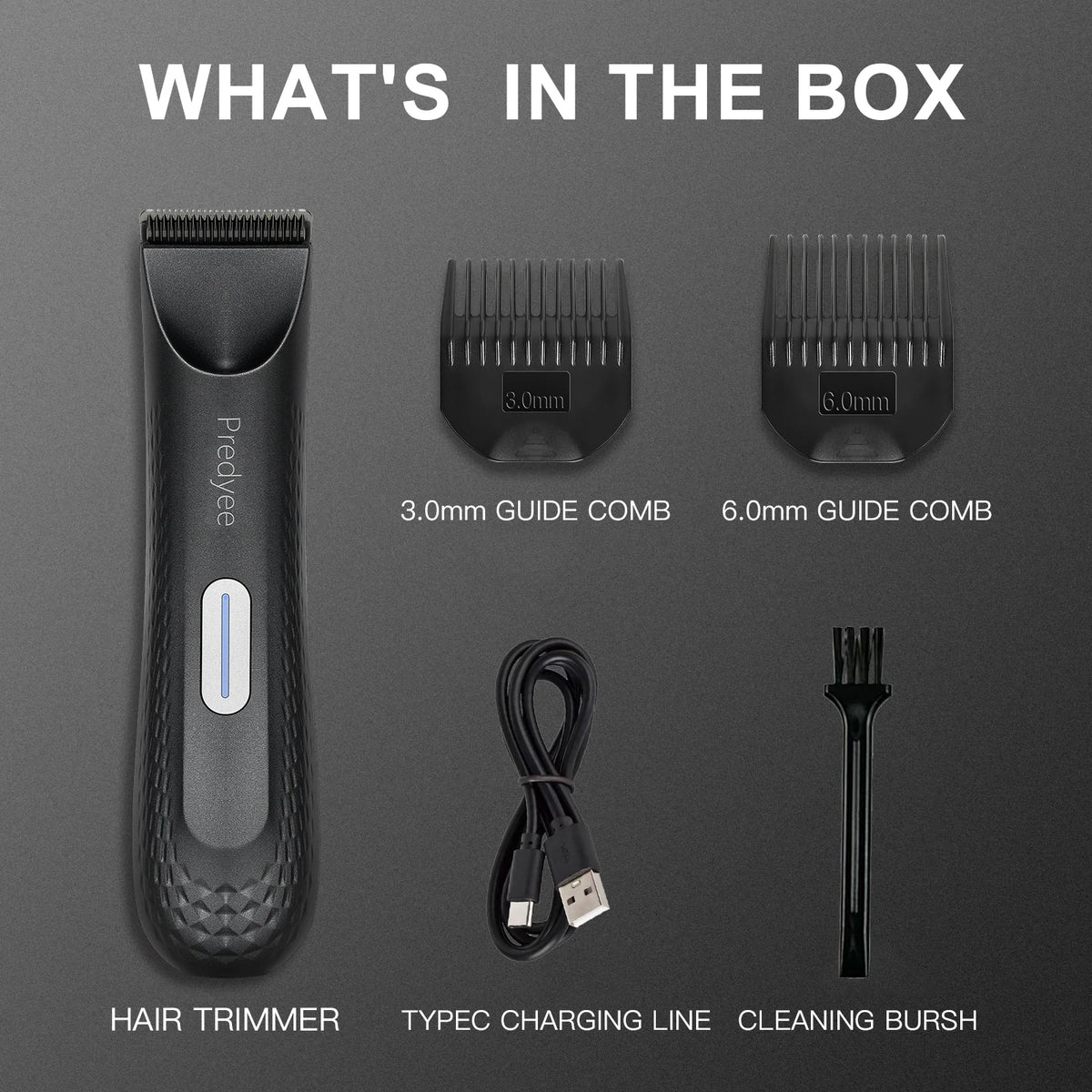 Men's Body Groomer & Groin Hair Trimmer – Waterproof with Ceramic Blade