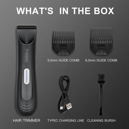 Men's Body Groomer & Groin Hair Trimmer – Waterproof with Ceramic Blade