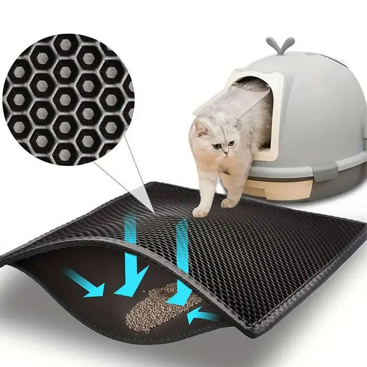 Cat Litter Mat – Double Layer Trapping Mat, Waterproof & Easy to Clean