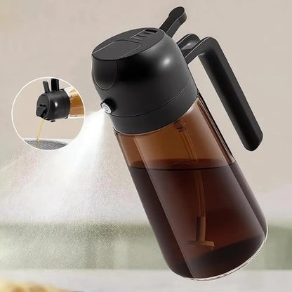 Oil Dispenser Bottle 470ml - Dark Glass Gravity Sensor Lid