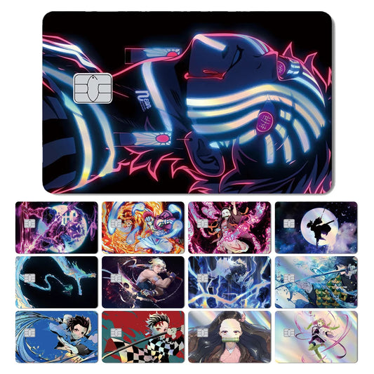 Magic Shark Anime Holographic Credit Card Skin Sticker - Demon Slayer