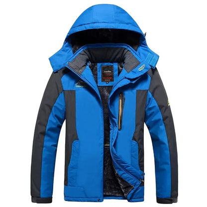 Men's Fleece-Lined Waterproof Hooded Winter Parka – Plus Size Up to 9XL
