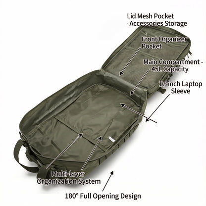 45L Tactical Backpack Molle Military Bug Out Bag