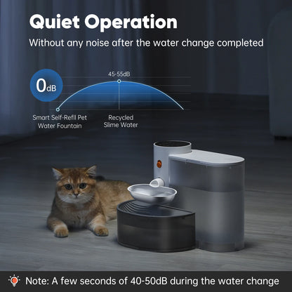 Stainless Steel Pet Water Fountain – Auto-Purifying Dispenser