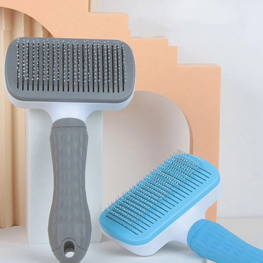 Pet Grooming Brush – Self-Cleaning Slicker Brush for Cats & Dogs
