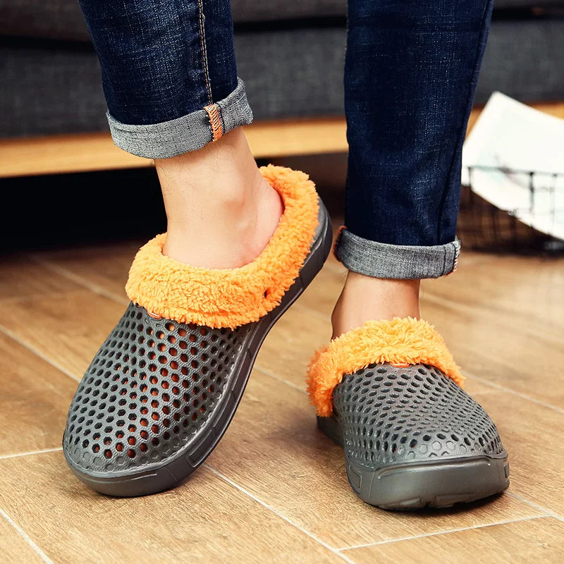 Fleece-Lined Clogs – Warm Unisex Winter Slip-On Shoes