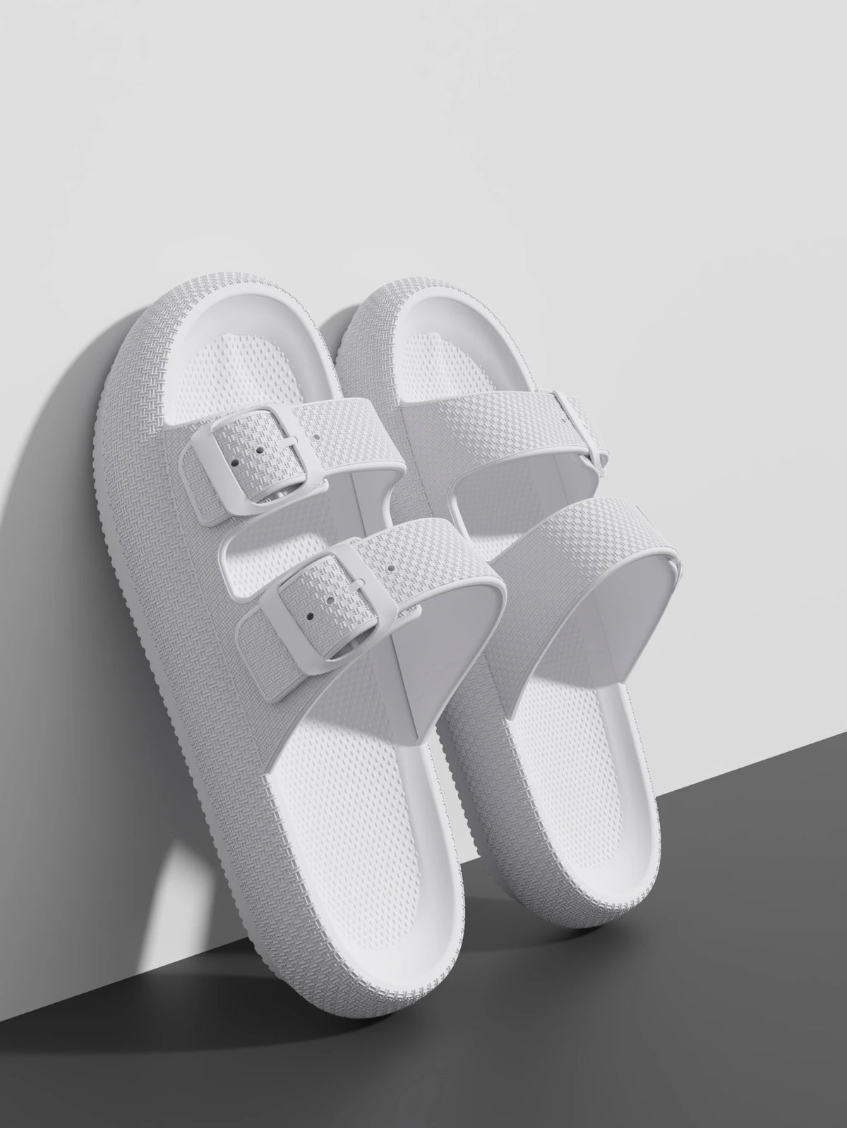 Men's Thick Sole Double Strap Sandals – Non-Slip Outdoor & Shower