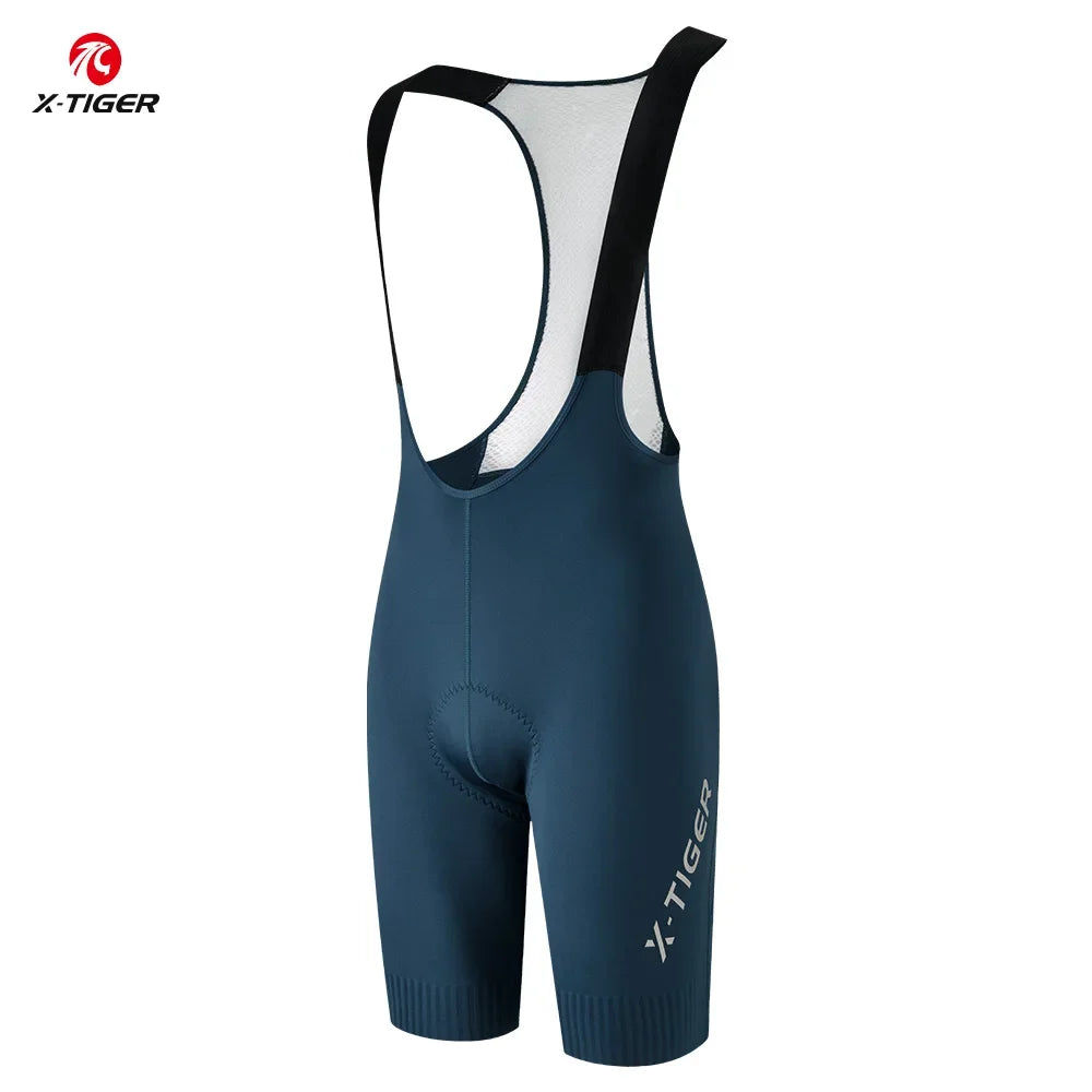 X-Tiger Men's Cycling Bib Shorts – 120D Chamois Pad, Road & MTB