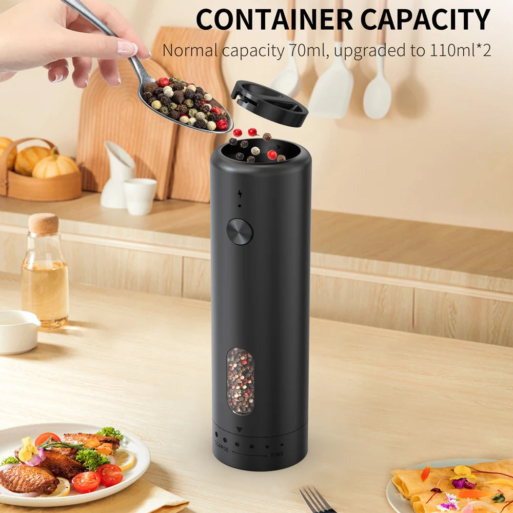 Electric Pepper Grinder – USB Rechargeable Salt & Spice Mill
