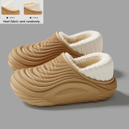 Women's Winter Plush Slippers – Waterproof EVA Non-Slip Indoor Shoes