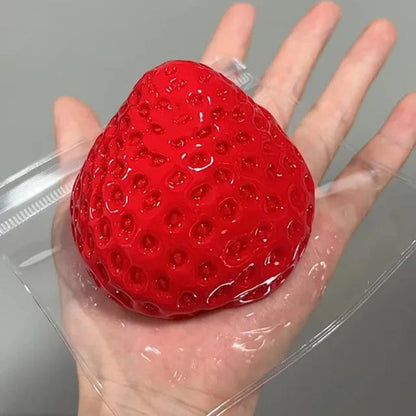 Strawberry Squishy Fidget Toy – Slow Rise Stress Relief Squeeze Ball