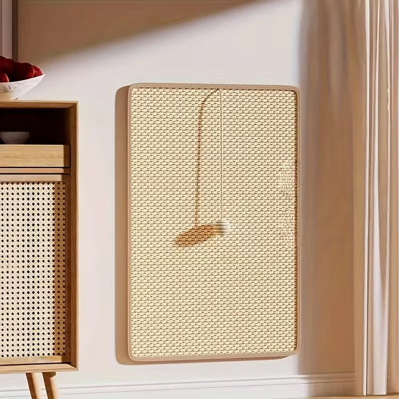 Sisal Cat Scratching Mat with Hanging Ball & Removable Hook Loop