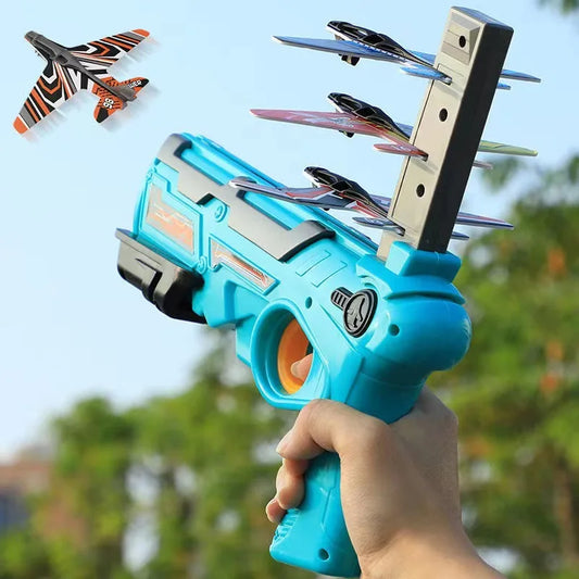 Foam Airplane Launcher Toy – Outdoor Flying Glider for Kids