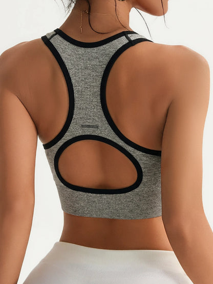 Women's Seamless Racerback Sports Bra – Workout Yoga Top