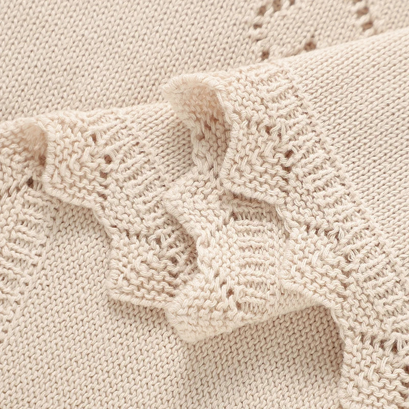 Baby Knit Blanket – Ultra-Soft Cotton Newborn Wrap 90x70cm