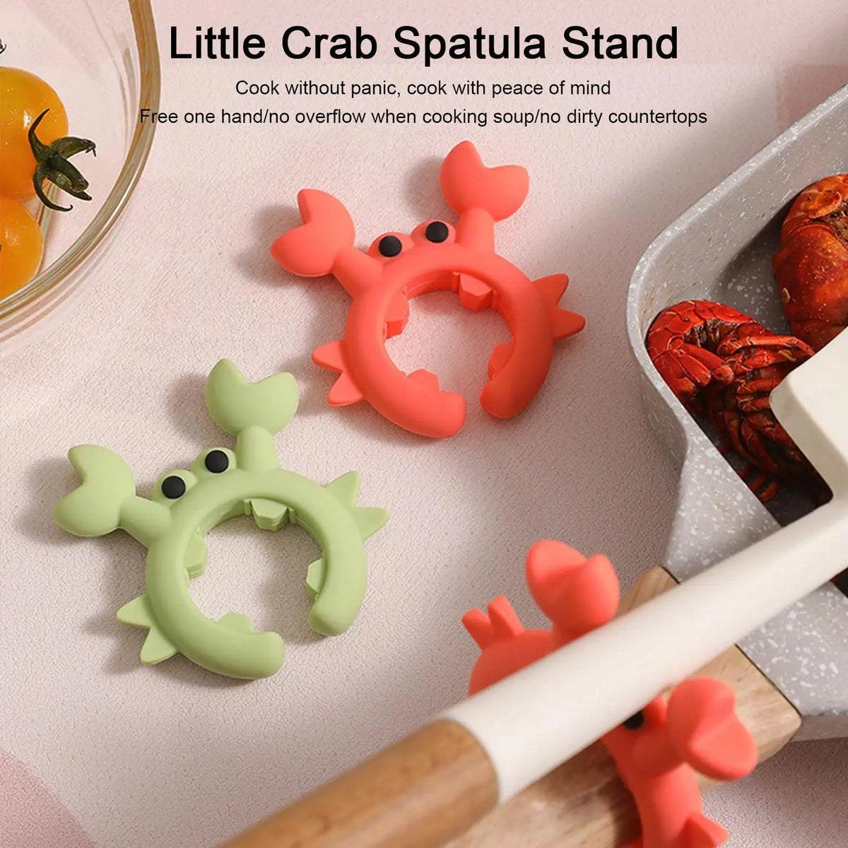 Crab Shaped Silicone Utensil Rest & Spoon Holder for Stove