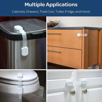 Baby Safety Cabinet Locks – Adhesive Child Proof Drawer & Door Latches
