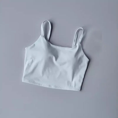 Women's Padded Sports Bra Camisole – Push-Up Crop Top for Gym & Yoga