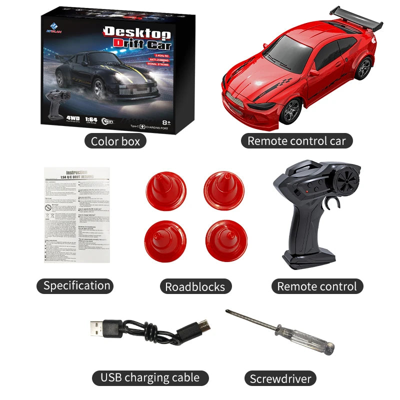 1:64 Drift RC Car – KF20/KF33 Remote Control Racing Toy