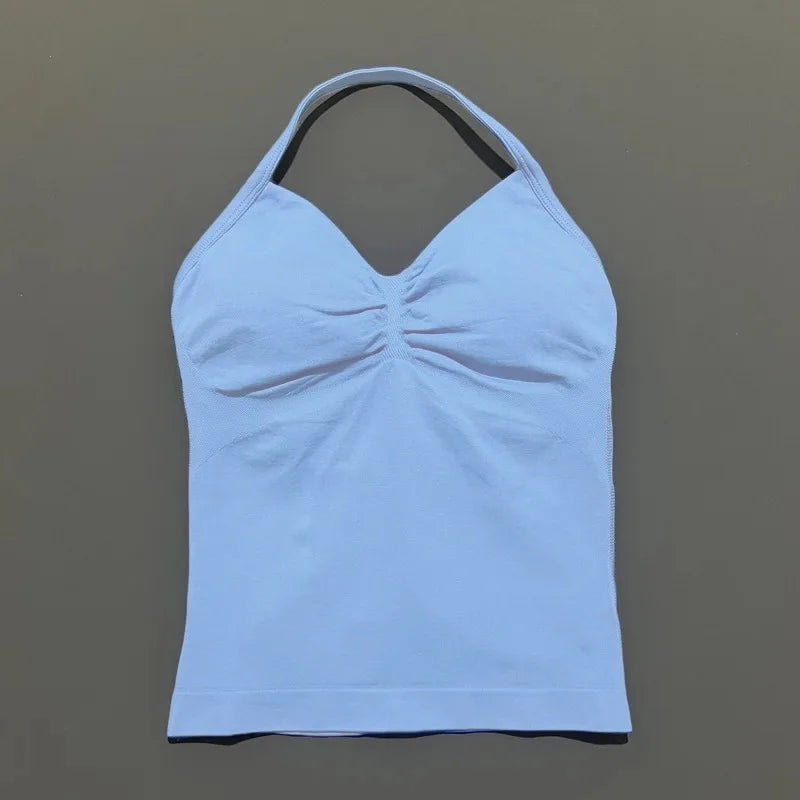 Women's Open Back Sports Bra Yoga Top | Breathable Stretchy