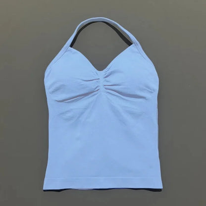 Women's Open Back Sports Bra Yoga Top | Breathable Stretchy