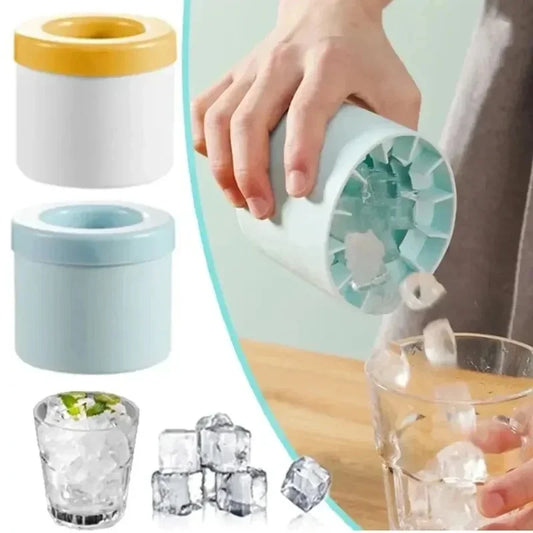 Round Ice Cube Mold – DIY Cylinder Ice Maker for Home Bar