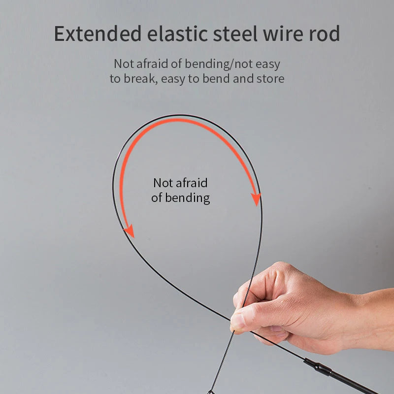 Hands-Free Cat Teaser Wand with Suction Cup Base & Feather