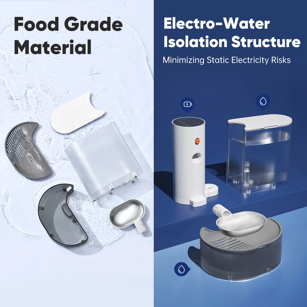 Stainless Steel Pet Water Fountain – Auto-Purifying Dispenser