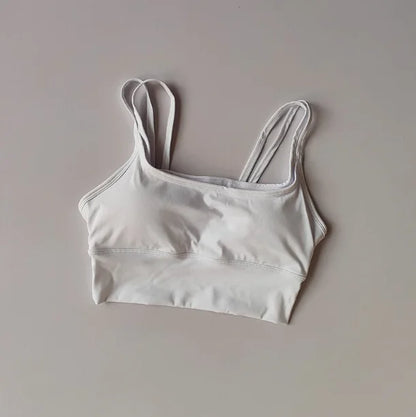 Women's Padded Sports Bra with Double Straps for Yoga & Gym