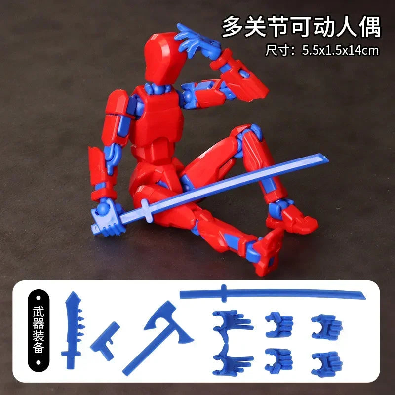 3D Printed Multi-Jointed Robot Action Figure – Full Articulation with Accessories