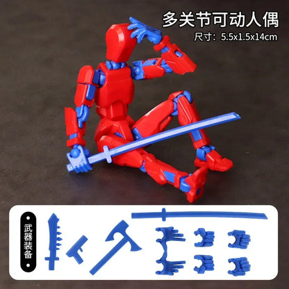 3D Printed Multi-Jointed Robot Action Figure – Full Articulation with Accessories