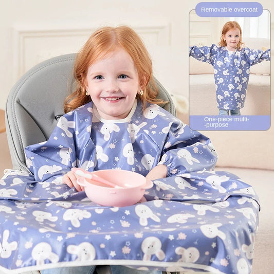 Baby Waterproof Feeding Bib & Smock – Ages 8M–5Y