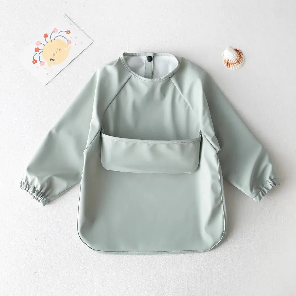 Kids Waterproof Long Sleeve Art Smock Bib Apron