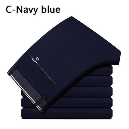 Men's Business Casual Straight-Leg Dress Pants