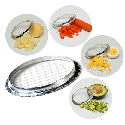 Stainless Steel Round Grid Egg Slicer & Vegetable Cutter