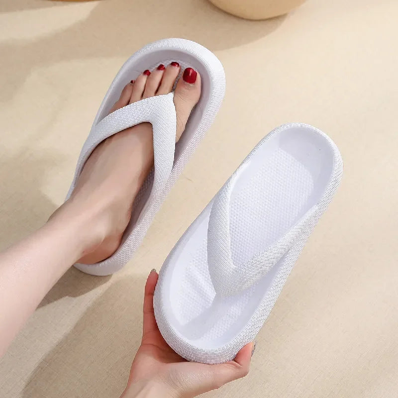Women's Flip Flop Slippers – Soft Sole Flat Platform Beach Sandals