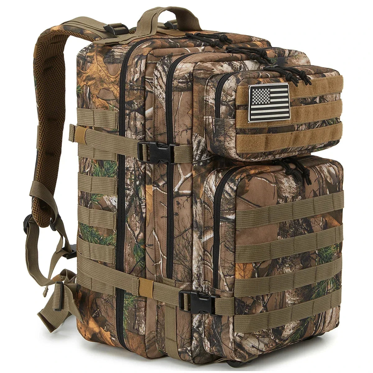 45L Tactical Backpack MOLLE Military Assault Pack for Hiking & Camping