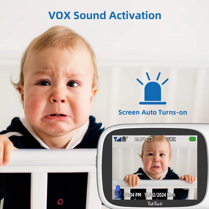 Wireless Video Baby Monitor with 3.2" Screen, Night Vision & Two-Way Audio