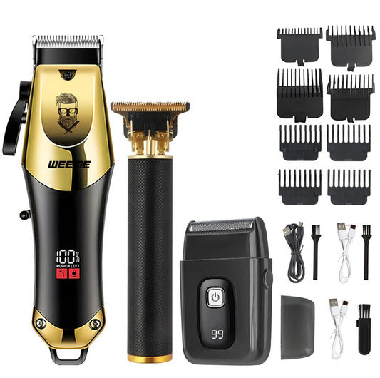 Cordless Hair Trimmer – Vintage Electric Clipper with USB Fast Charging for Men