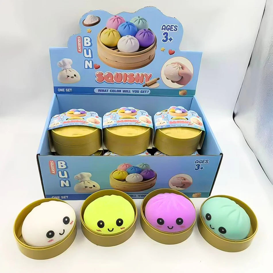 Squishy Dumpling Blind Box Stress Relief Toy – Colorful Anti-Anxiety Fidget