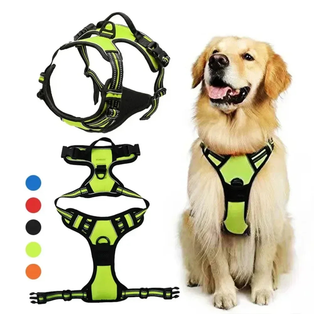 Reflective No-Pull Dog Harness – Adjustable Breathable Vest